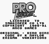 Pro Soccer (Japan) Title Screen